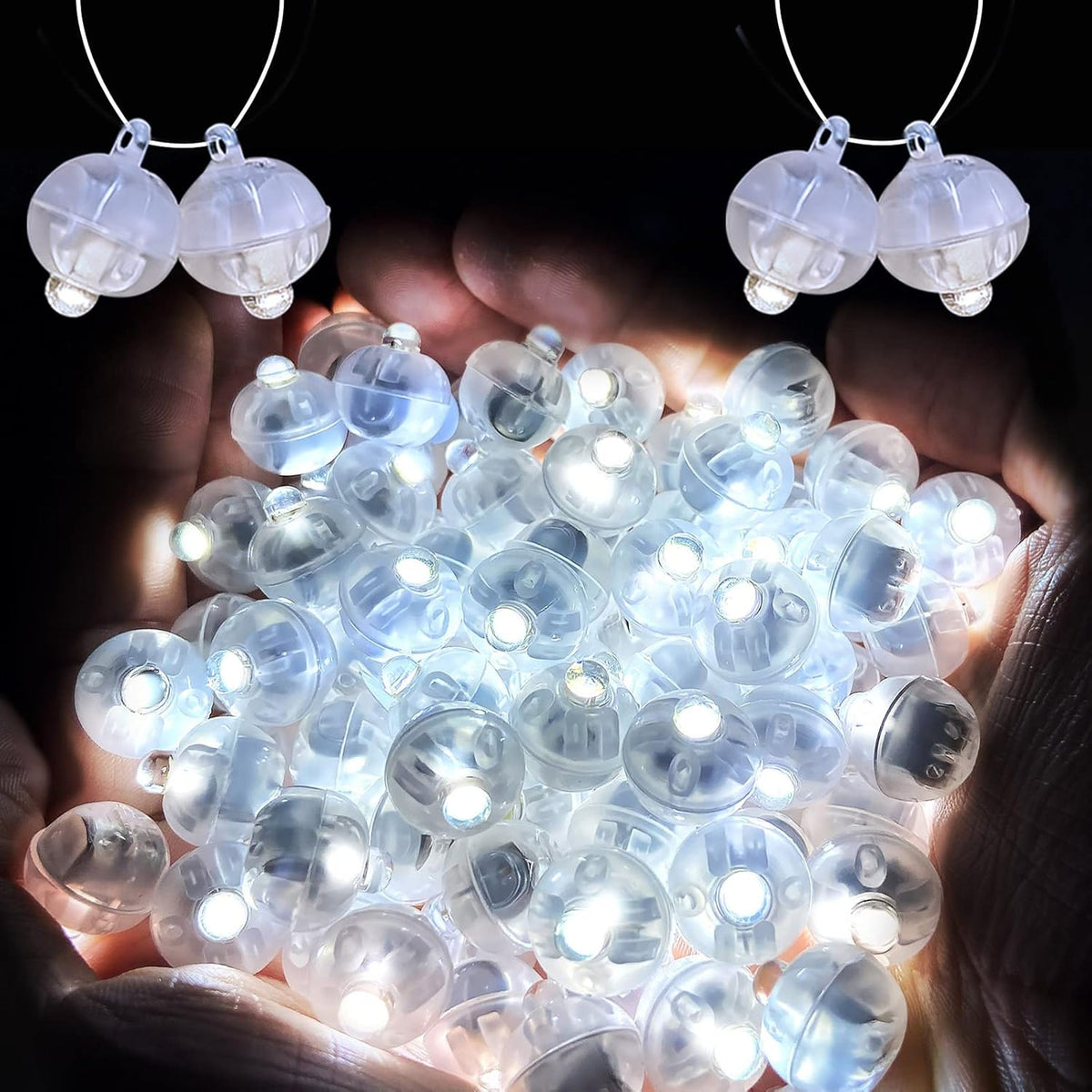 50PCs Mini Led Lights,Flash Led Balloons Light for Party Decorations Neon Party Lights for Paper