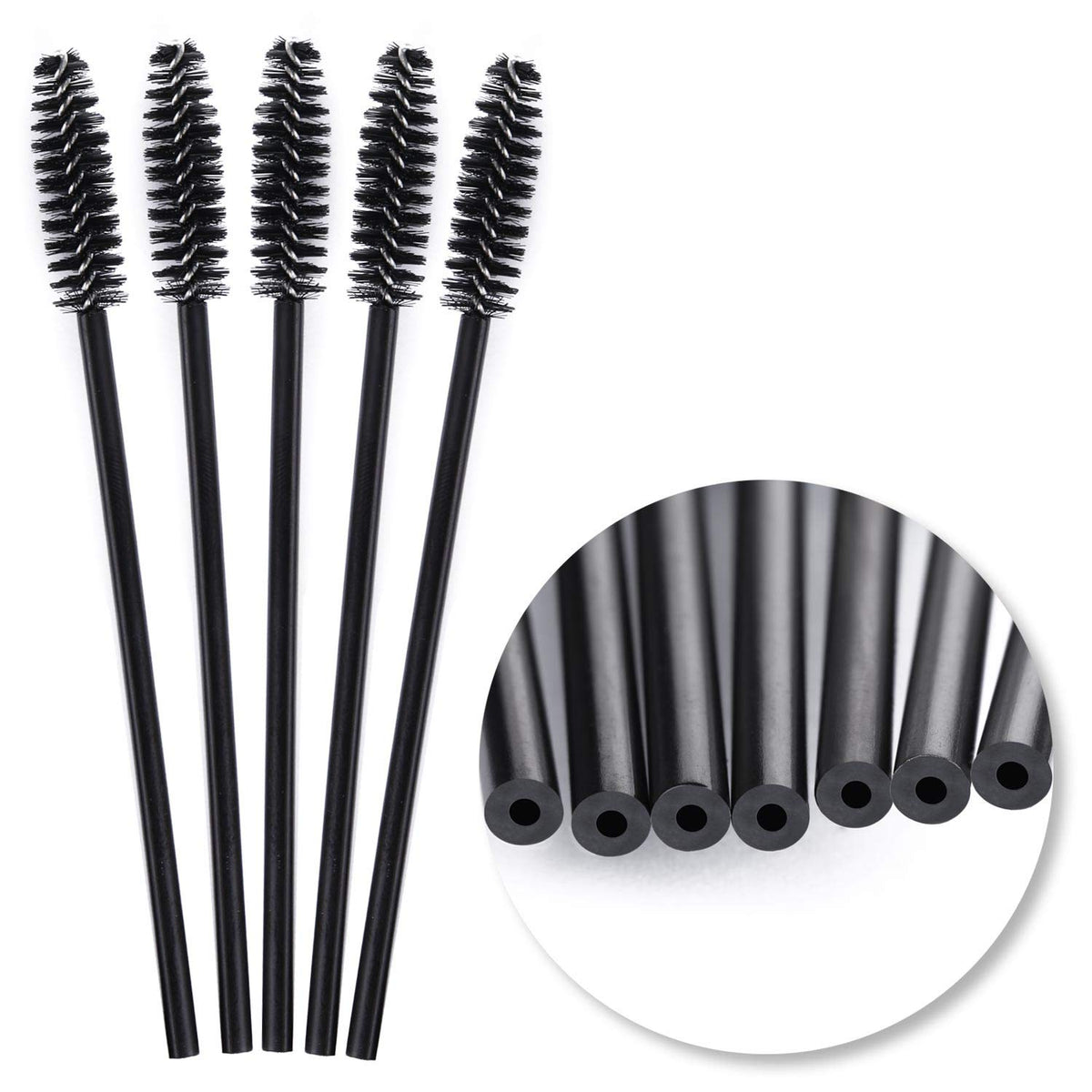 Tbestmax 200 Disposable Mascara Wand Eyebrow Brushes Spoolies Applicator for Eyelash Extension