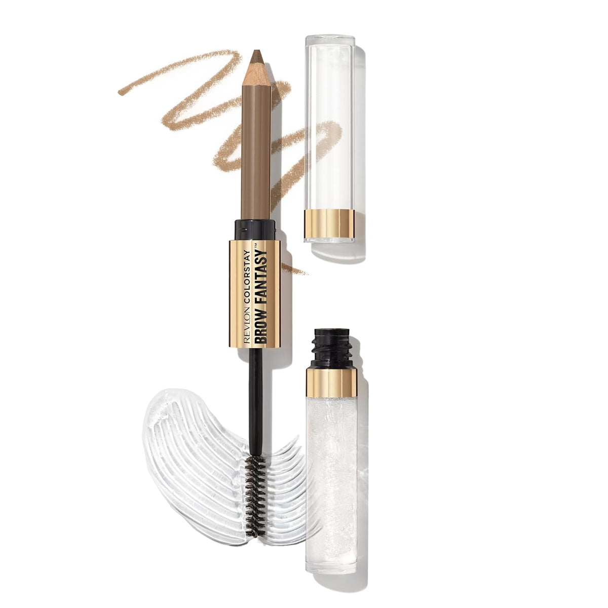 Revlon ColorStay Brow Fantasy, All In One Eyebrow Powder Pencil with Shaping Clear Gel, Gel Infused