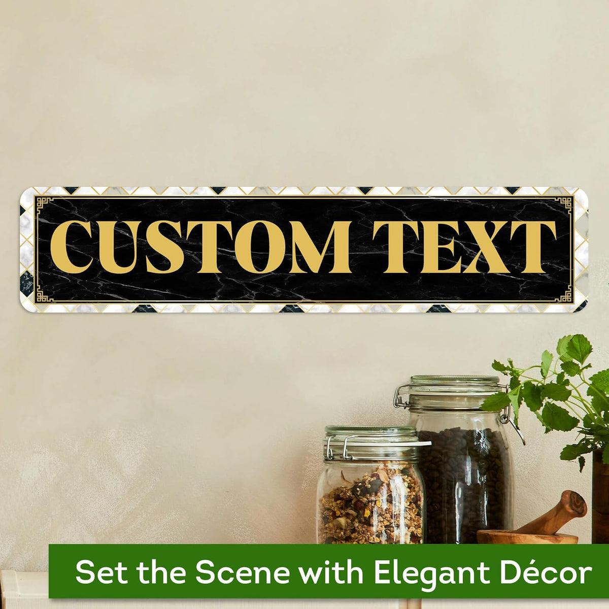 Custom Sign, Custom Street Sign, 11 Font Colors, 13 Font Styles, 4 Hole Options, 22 Sizes, 4x18