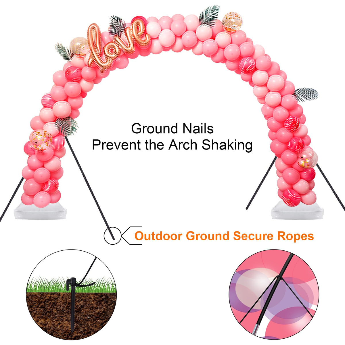 Chamvis Balloon Arch Kit, 9FT Height & 10FT Width Adjustable Balloon Arch Stand Frame Garland