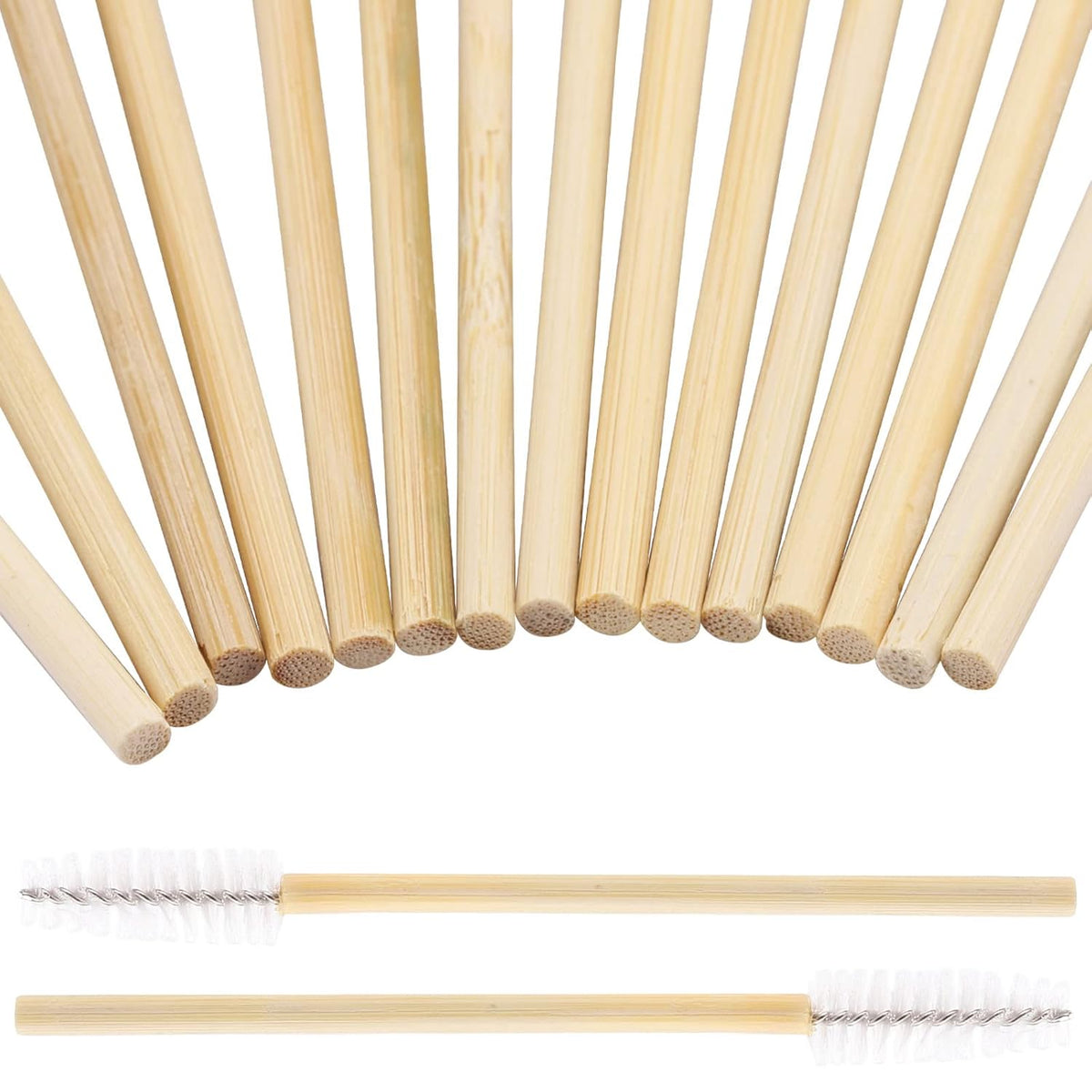 Tbestmax 150 Disposable Mascara Wands Eyelash Brush Spoolies for Eye Lash Extension Eyebrow Bamboo