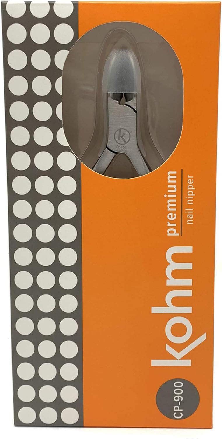 Kohm Toenail Clippers | Soft Rubber Handle for Easy Use & Precision Sharp Cutting | Thick, Fungal &