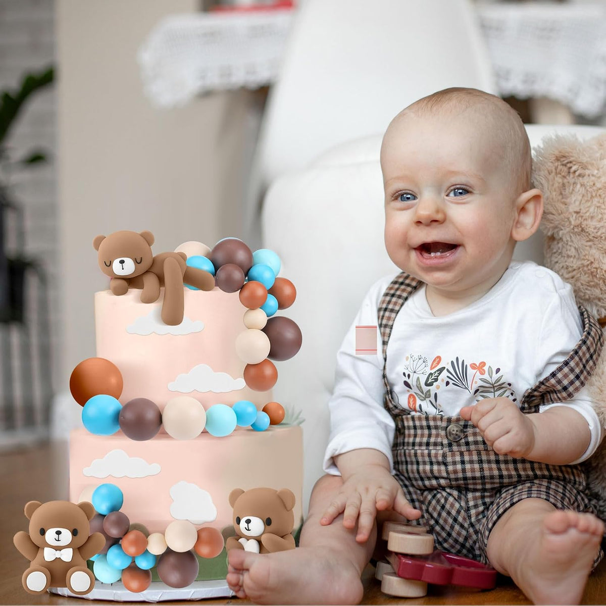 108 Pcs Balls Cake Topper DIY Cupcake Insert Foam Balloons for Cake Baking Wedding Anniversary