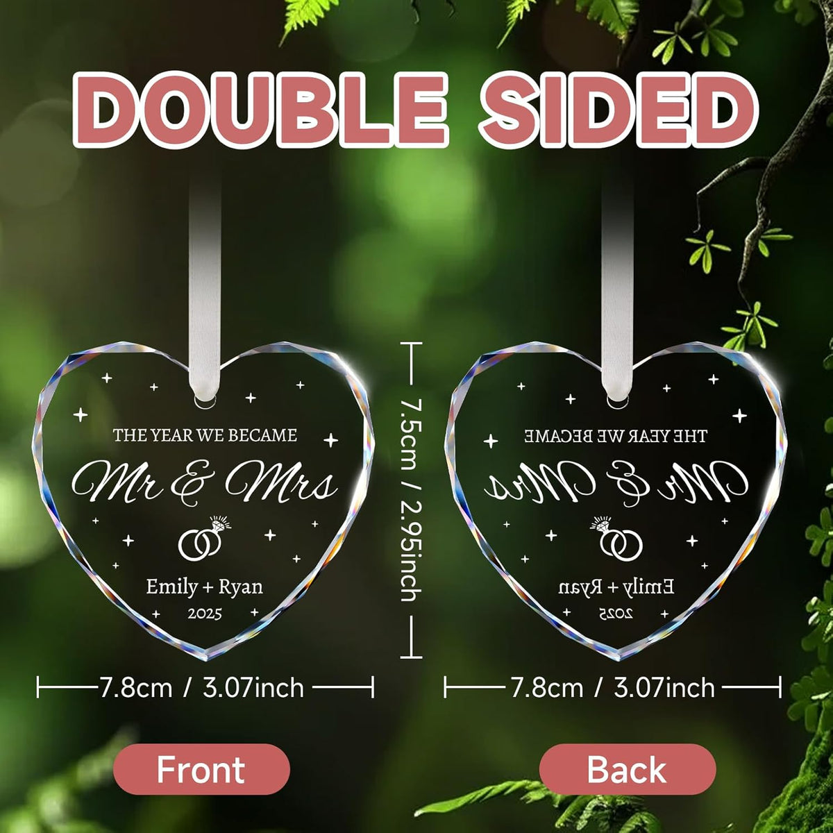 Personalized Wedding Gifts - Mr and Mrs Ornament 2025 - Bridal Shower Gifts, Just Married Gift for