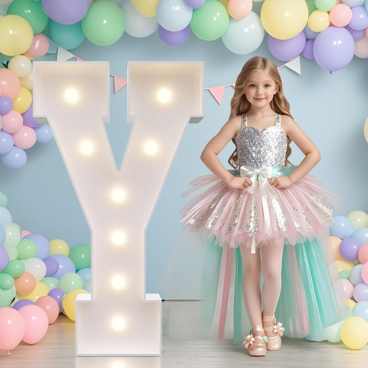 JoyMuse Marquee Letters 3 Feet Tall, Light Up Letters 3FT with Lights, Large Letters for Party