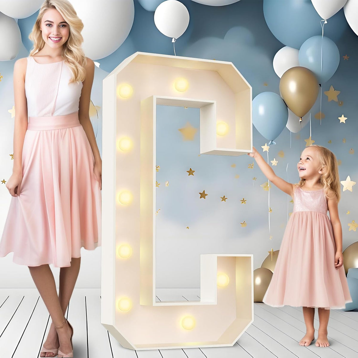 Ledido 4FT Marquee Light Up Letters Large Light Up Letters for Party Decoration, Marquee Letter for