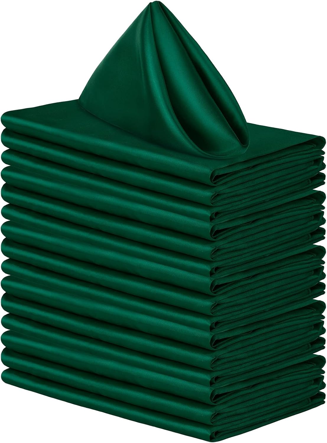 Aneco 16 Pack Square Satin Napkin Bright Silk Table Napkin Soft Smooth Fabric Table Napkin for