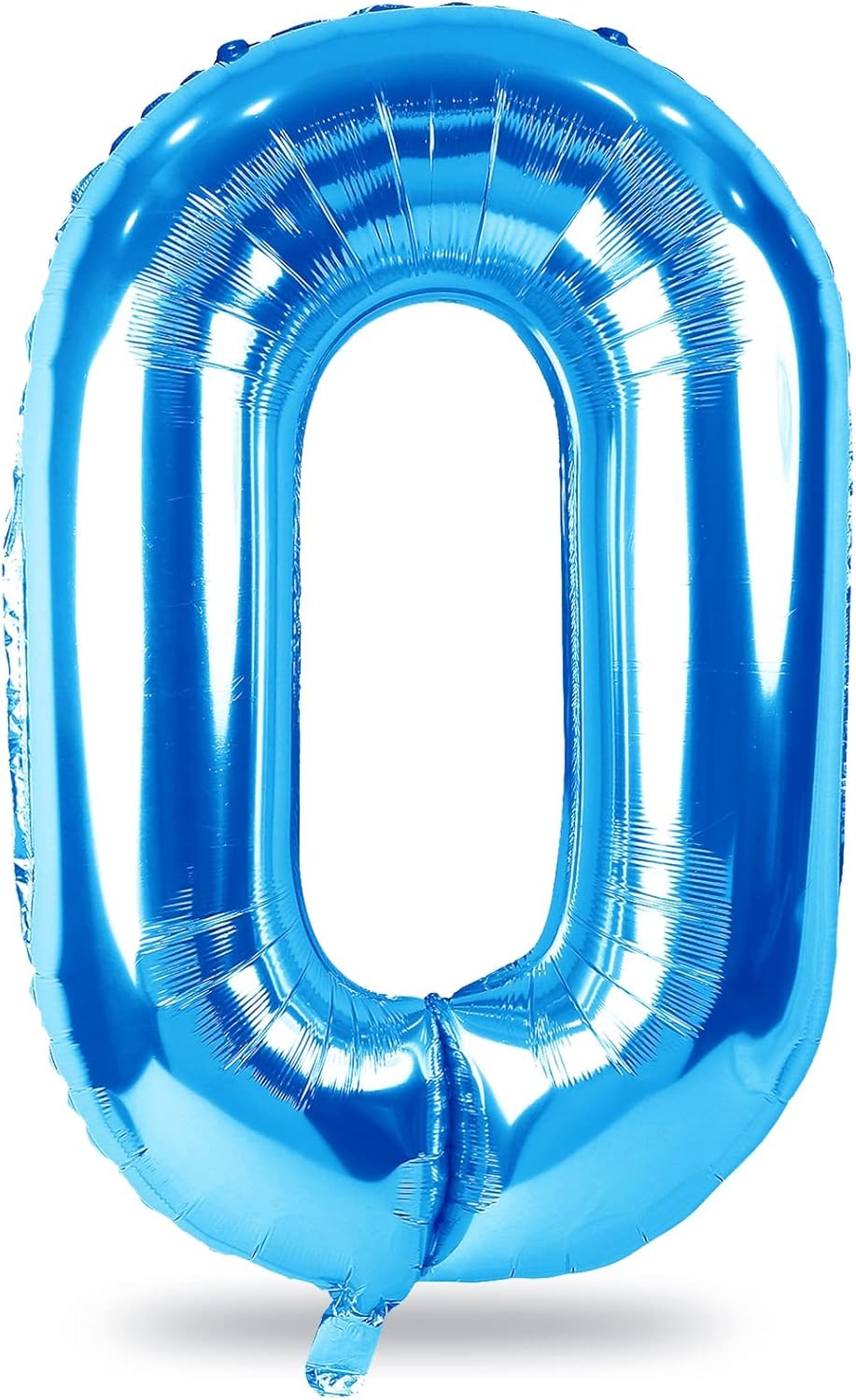 Blue Balloon Number 0, 40 Inch Large Self Inflating Foil Number Balloons 0-9, Giant 0 Digital
