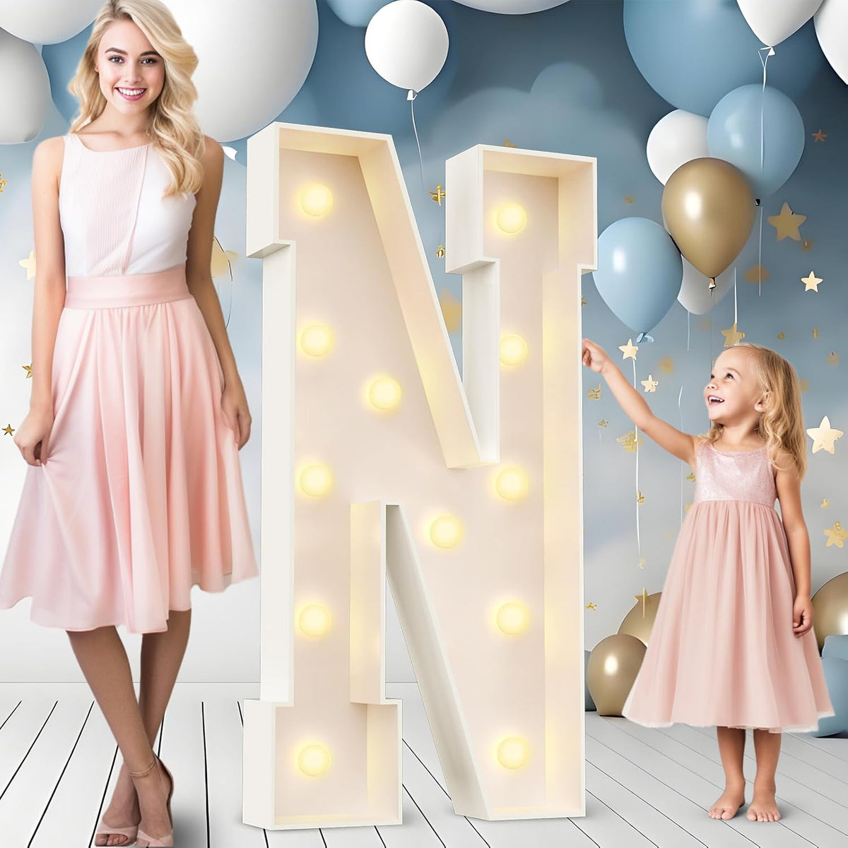 Ledido 4FT Marquee Light Up Letters Large Light Up Letters for Party Decoration, Marquee Letter for