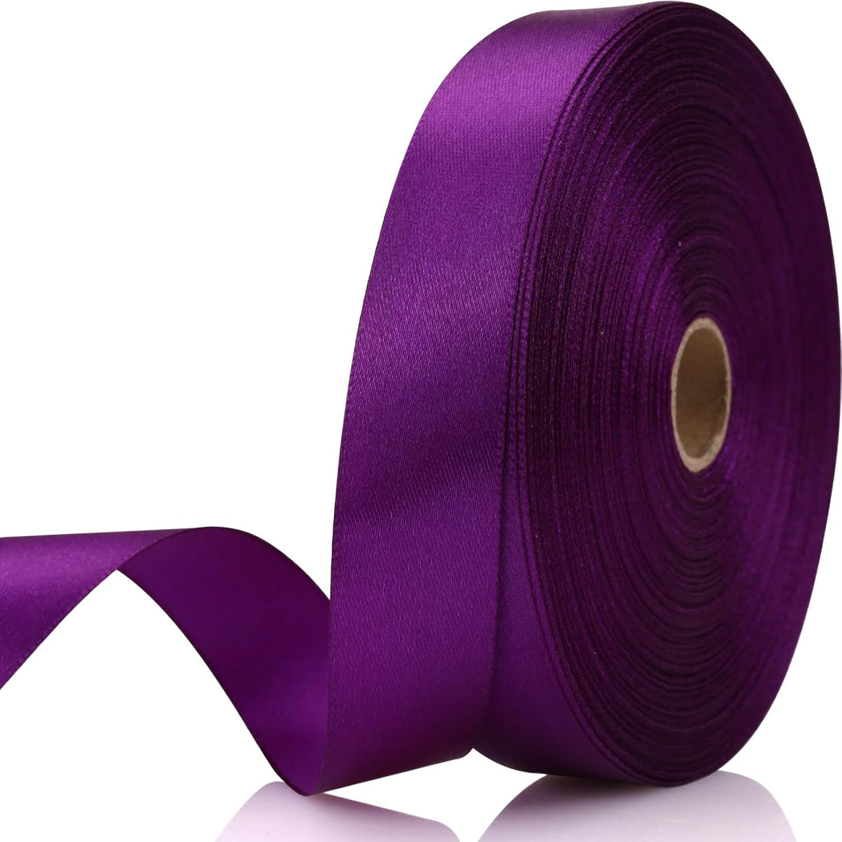 Purple Ribbon 7/8 Inch 60 Yards Satin Craft Ribbon-Single Face Polyester Ribbon for Handmade