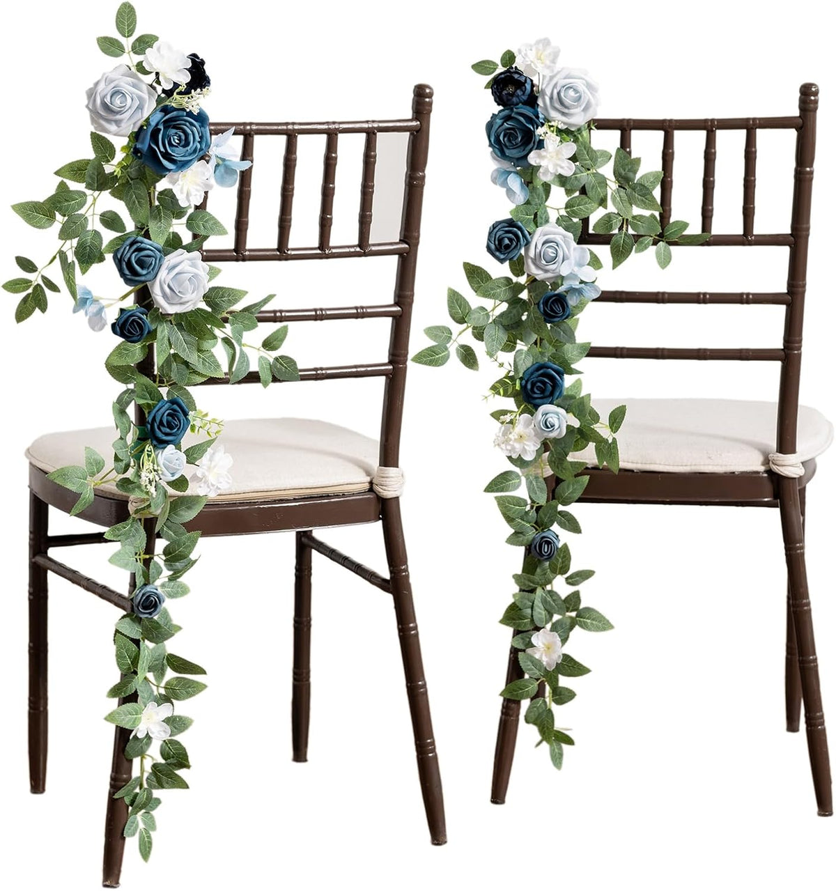 Ling's Moment 10pcs Wedding Chair Decorations Aisle Floral Swag Artificial Pew Flowers Hanging
