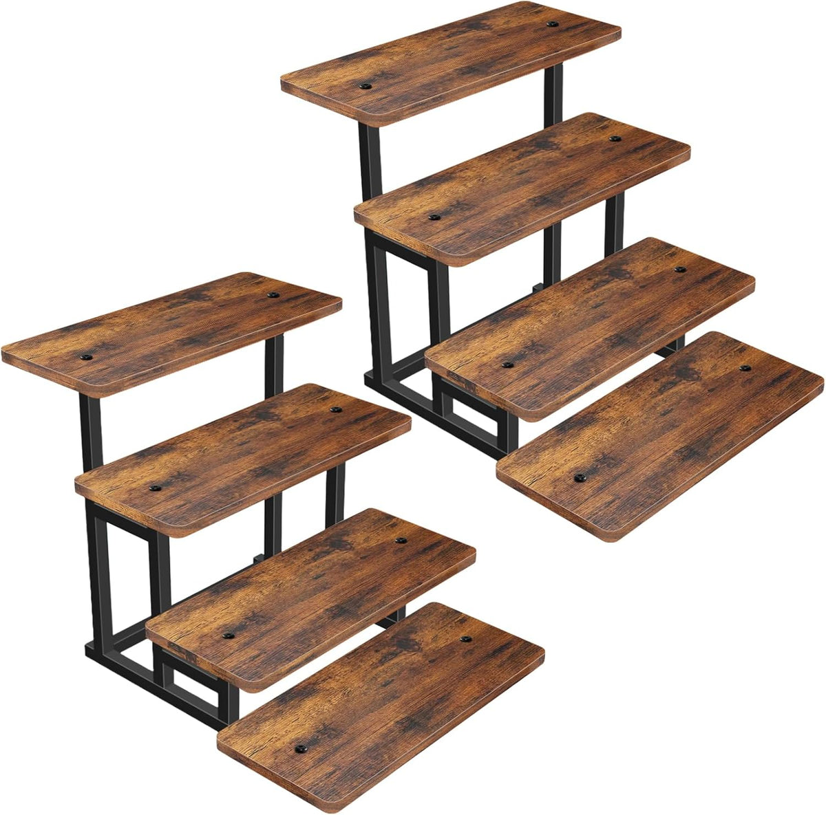 Lily Cupcake Stand for 50 Cupcakes, 2 PACK Wooden Dessert Table Display Set for Wedding Cupcake