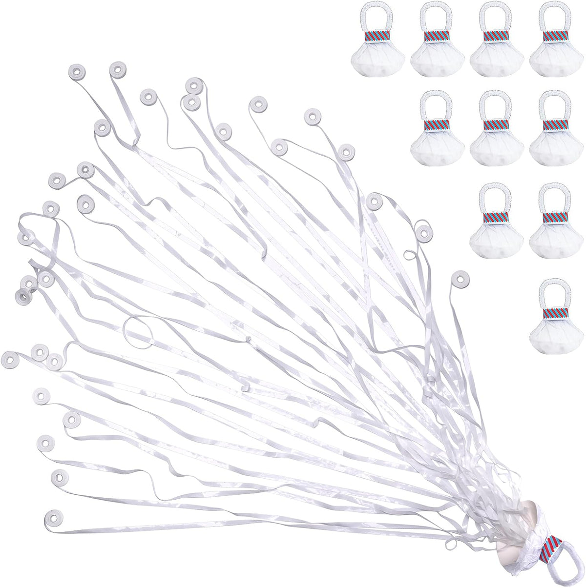 Confetti Poppers, 10Pack Plastic No Mess Streamers, Party Poppers for