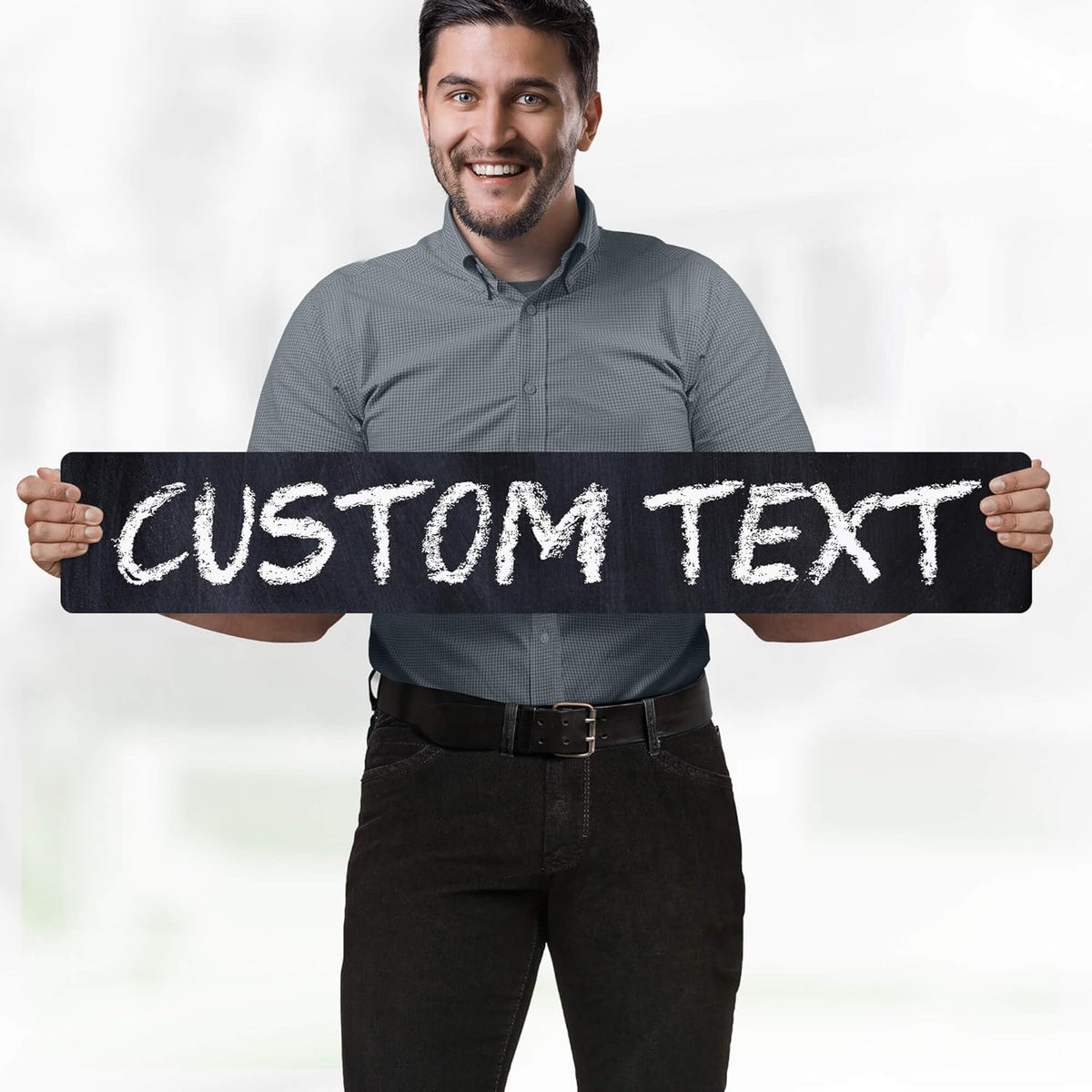 Custom Sign, Custom Street Sign, 11 Font Colors, 13 Font Styles, 4 Hole Options, 22 Sizes, 6x36