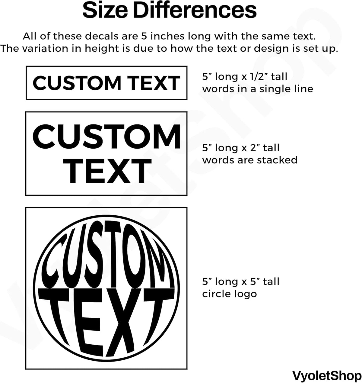 Custom Vinyl Decals | Your Own Personalized Decal | Car, Auto, Glass, Window, Business, Letters