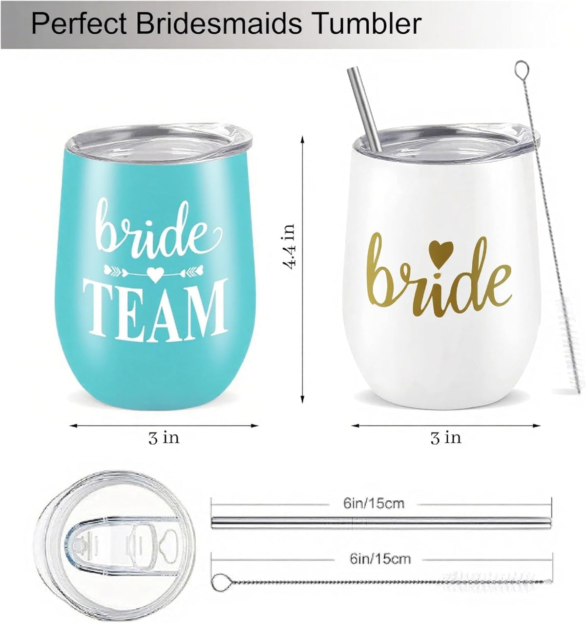 Bride Squad Bachelorette Party Cups 10 Pcs Team Bride Cups Bridesmaid Gifts Tumblers 12 Oz