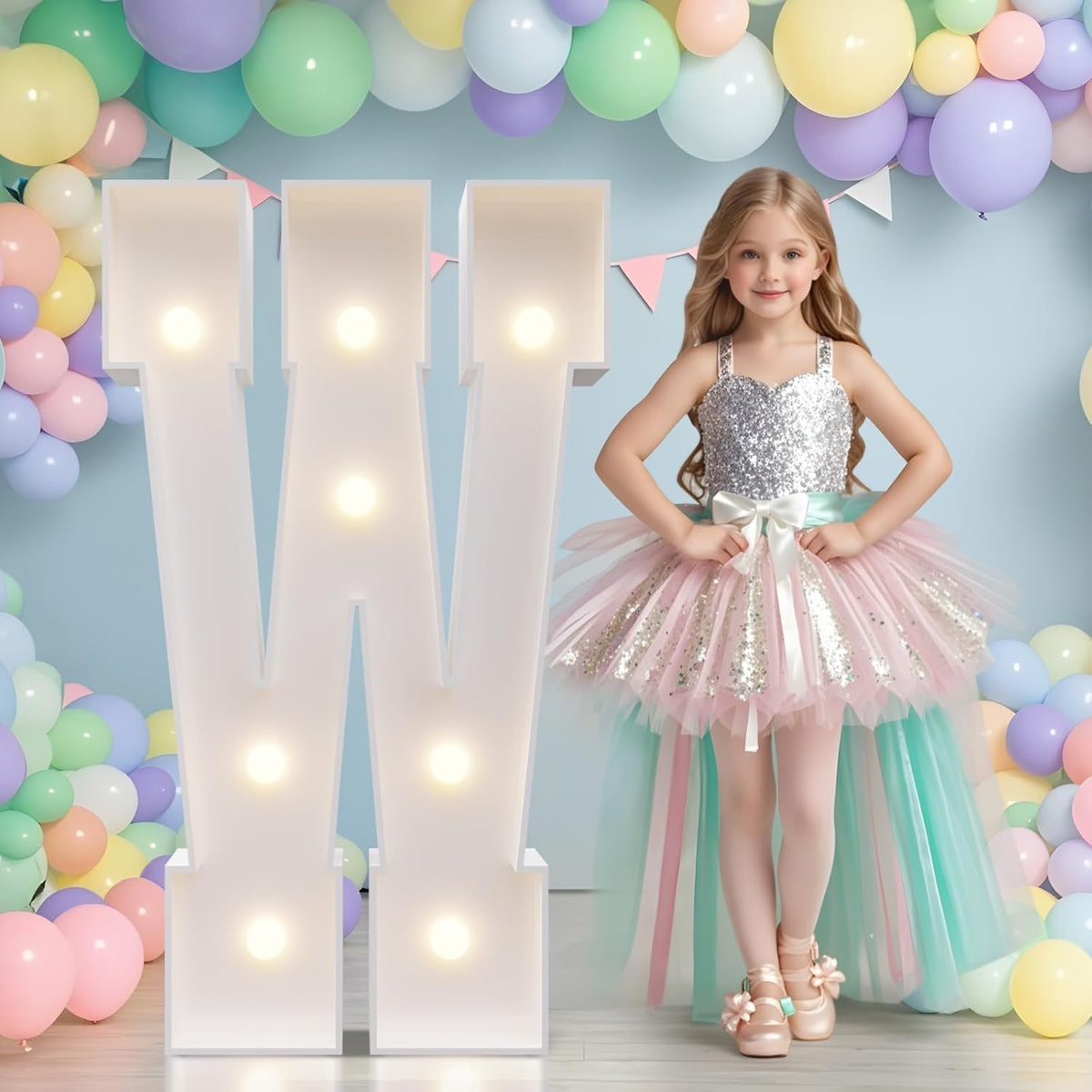 JoyMuse Marquee Letters 3 Feet Tall, Light Up Letters 3FT with Lights, Large Letters for Party