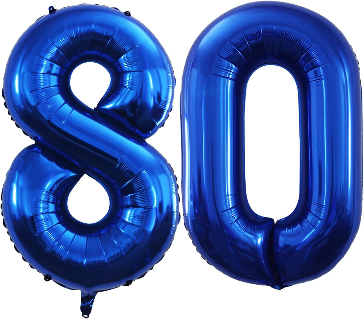 GOER Number 80 Balloons for 80th Birthday Party Decorations,42 Inch Jumbo Foil Helium Balloons for