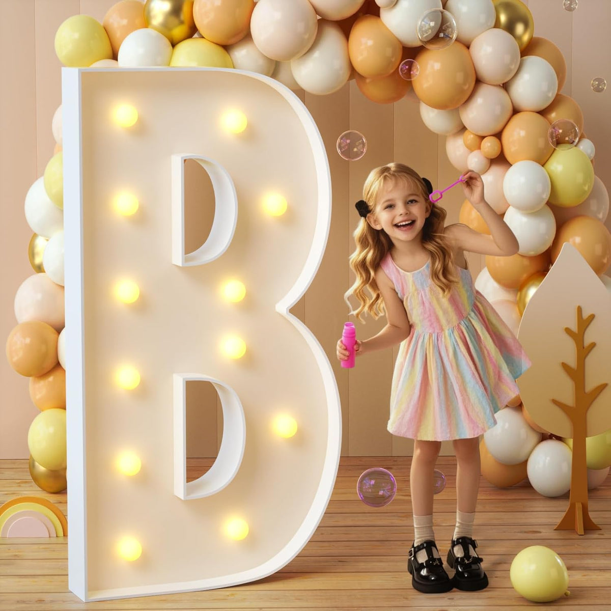imprsv Marquee Light Up Letters, 4FT Mosaic Letters with Light for Baby Shower Graduation Party