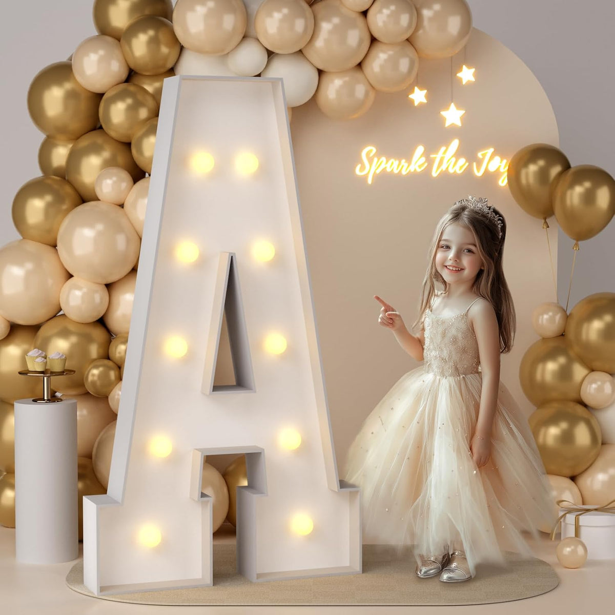 JoyMuse 4FT Marquee Light Up Letters,Large Marquee Letters 4 Feet Tall for Marry Me Proposal