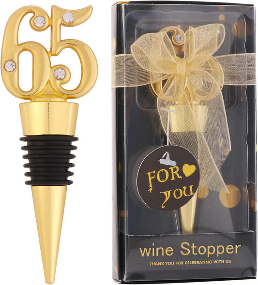 12 Pack 65th Birthday Favors For Guests 65 Years Old Wine Bottle Stoppers With Gift Box For 65th