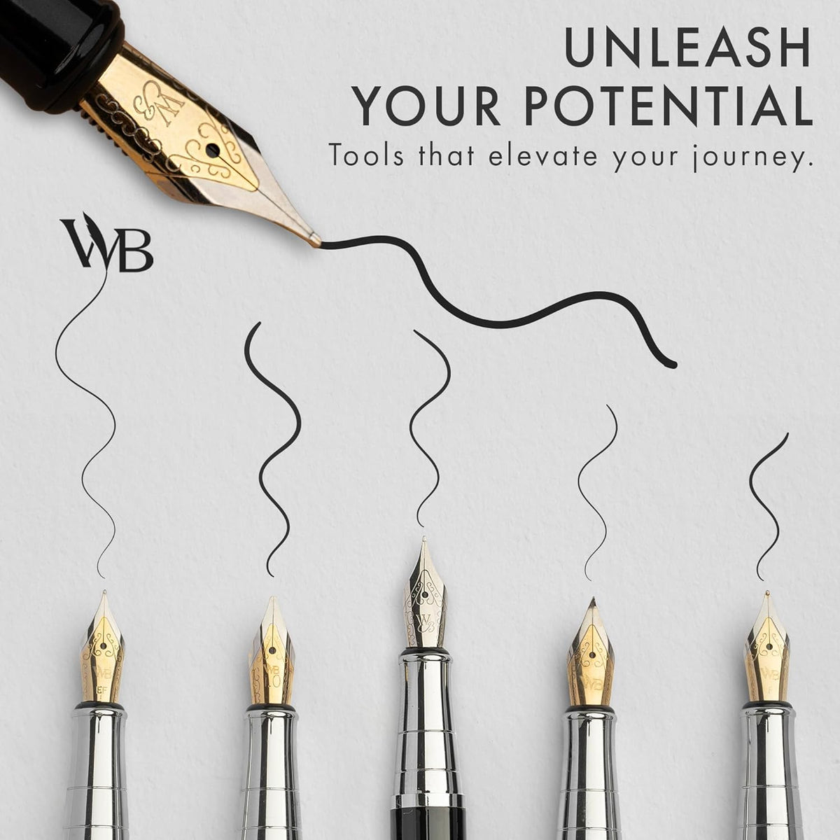 Wordsworth & Black Fountain Pen Gift Set, Includes Ink Bottle, 6 Ink Cartridges & A Refill