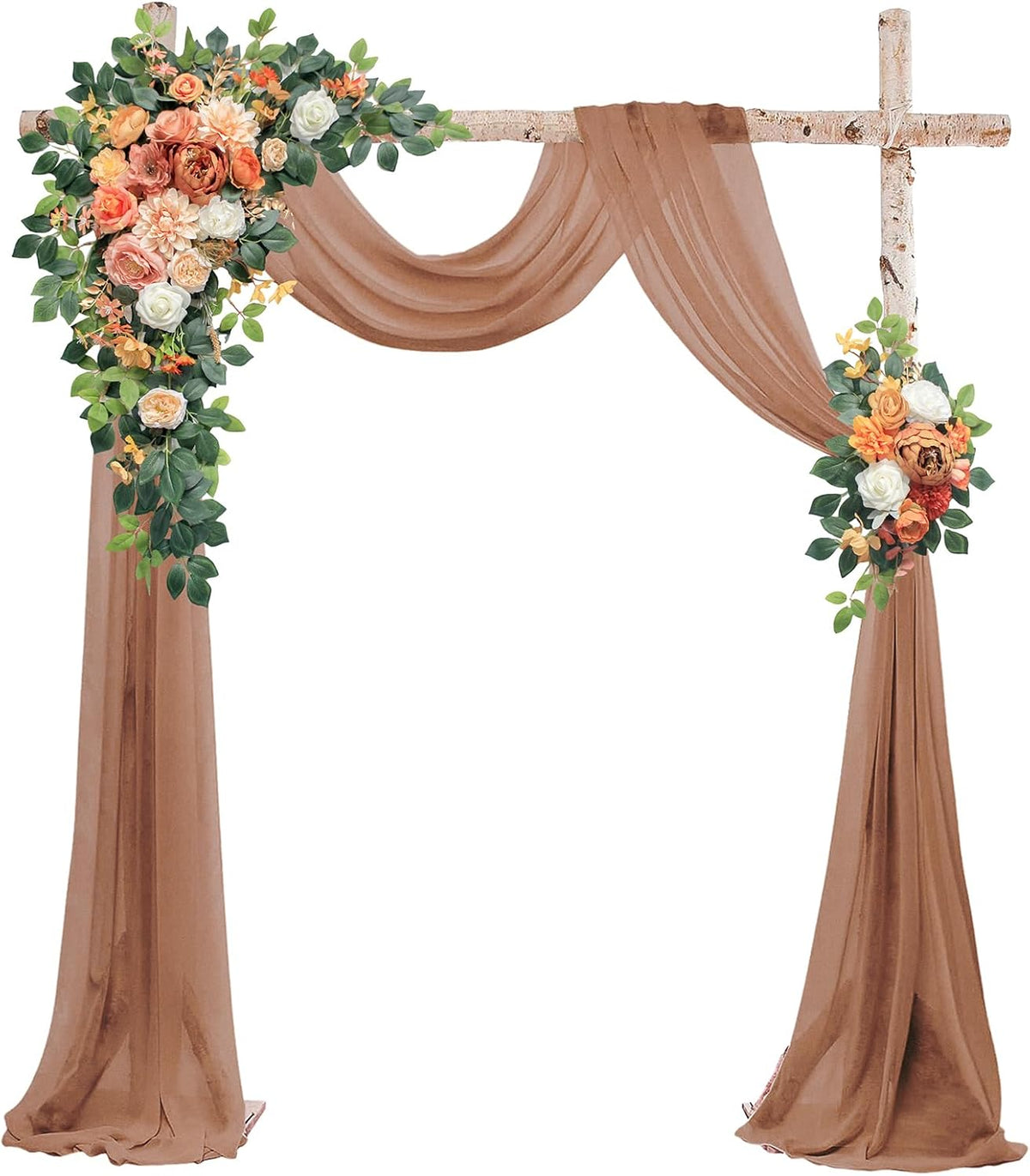 Wedding Arch Flowers Kit,Artificial Flower Arch Decor (Set of 3),2pcs Artificial Flower Arrangement