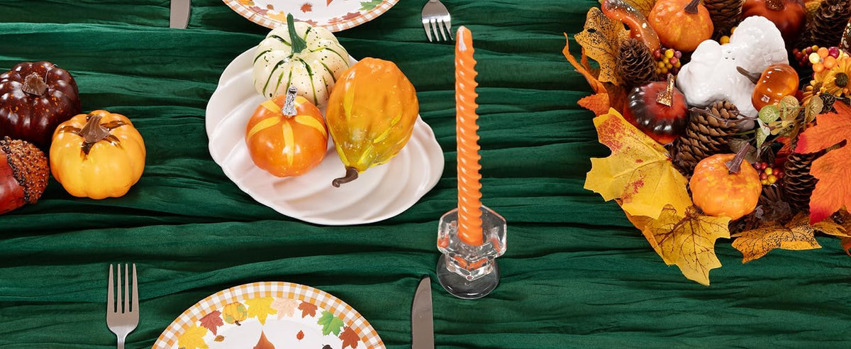 Emerald Green Cheesecloth Table Runner 10 Pack Fall Table Runners Boho Gauze 120 Inches Green