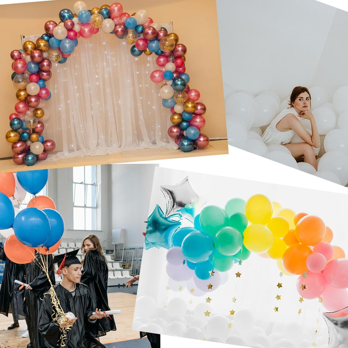 200pcs Plastic Balloon Clips Ties for Sealing H Shape Bulk Balloon Ties Clips Tool for Birthday