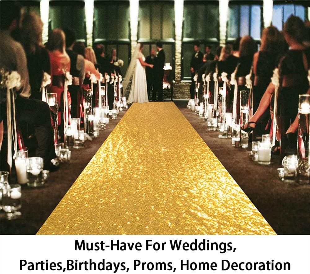 ShinyBeauty Aisle Runners for Weddings Sparkling Aisle Runner Decoration of Beach/Church Wedding