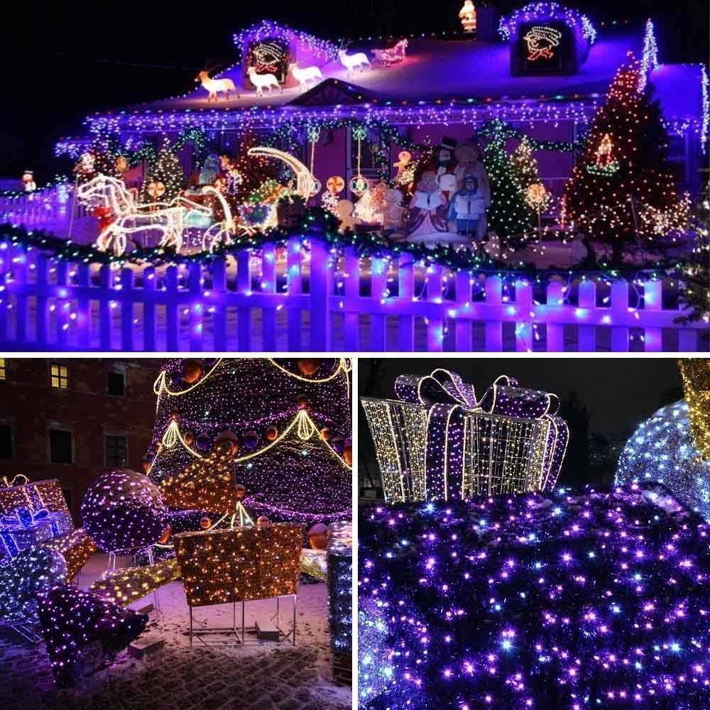 Toodour Solar Christmas Lights Outdoor, 2 Packs Total 144ft 400 LED Solar String Lights with 8