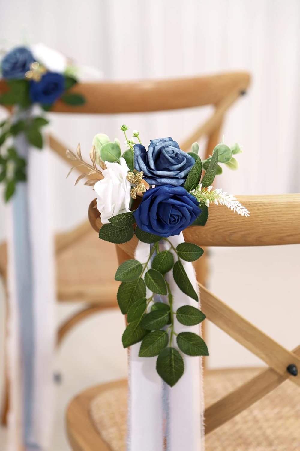 Wedding Aisle Decorations for Wedding Ceremony Set of 10 Pew Flowers for Church Chair Decorations