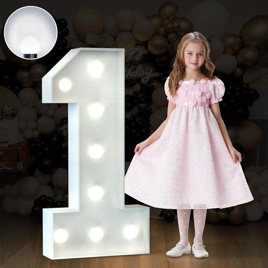 Marquee Numbers 3 Feet Tall Big Light Up Numbers First 1st 21st Wild One Happy Birthday Decorations