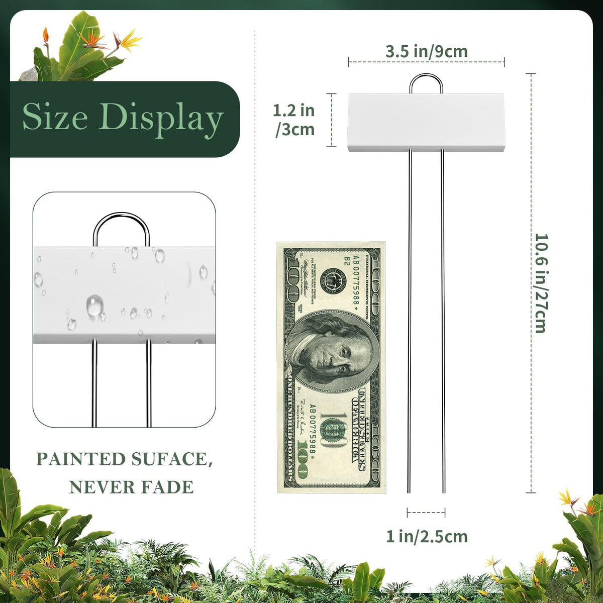 30 Pack Metal Plant Labels for Outdoor Garden Waterproof Plant Markers, Labels Garden Markers for