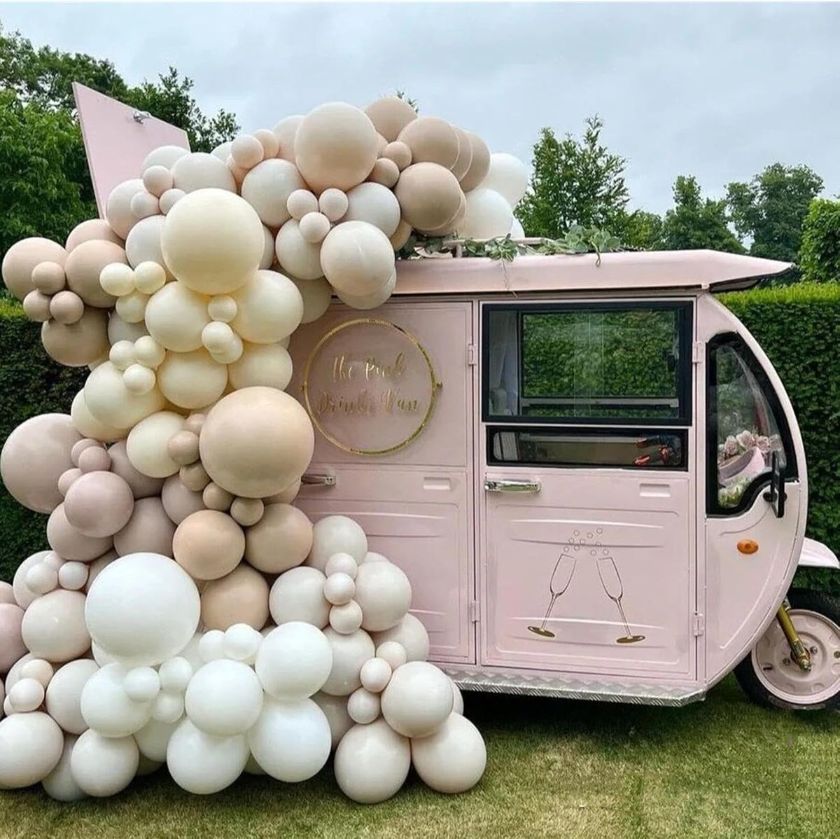 412pcs Sand White Balloon Garland Arch Kit 18 12 10 5 Inch Different Sizes Matte Neutral Latex