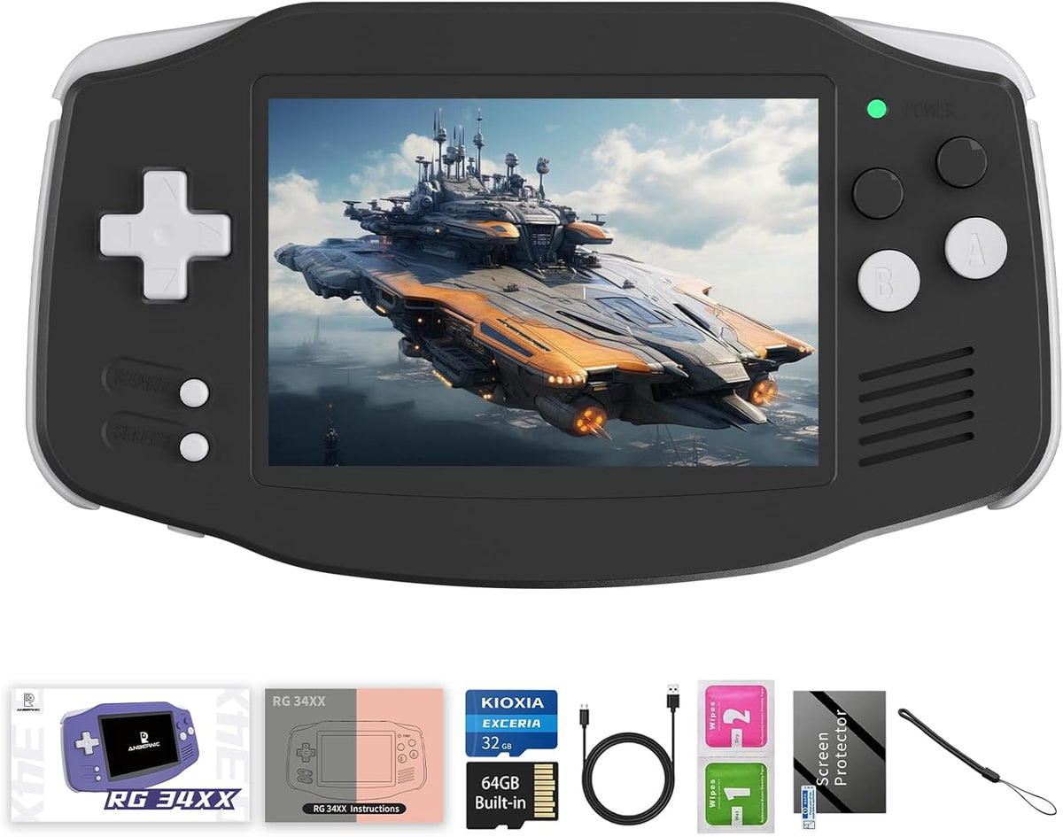 RG34XX Retro Handheld Game Consoles RG34XX Classic Retro Gaming Console 32+64G Card Preloaded Games