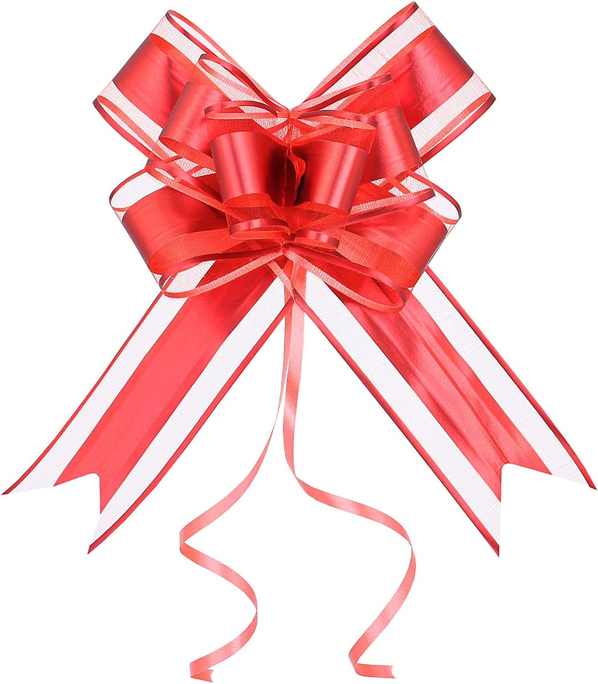 WEWILUCK Gift Bows for Presents, 15PCS Red Bows for Gift Wrapping, 6 Inch Gift Bows with Ribbon for