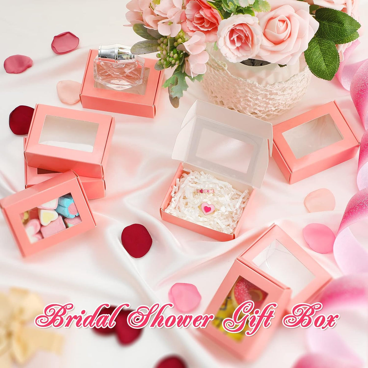 Zonon 30 Pcs Soap Boxes for Homemade Packaging, Mini Kraft Treat Boxes with Window for Bakery Candy