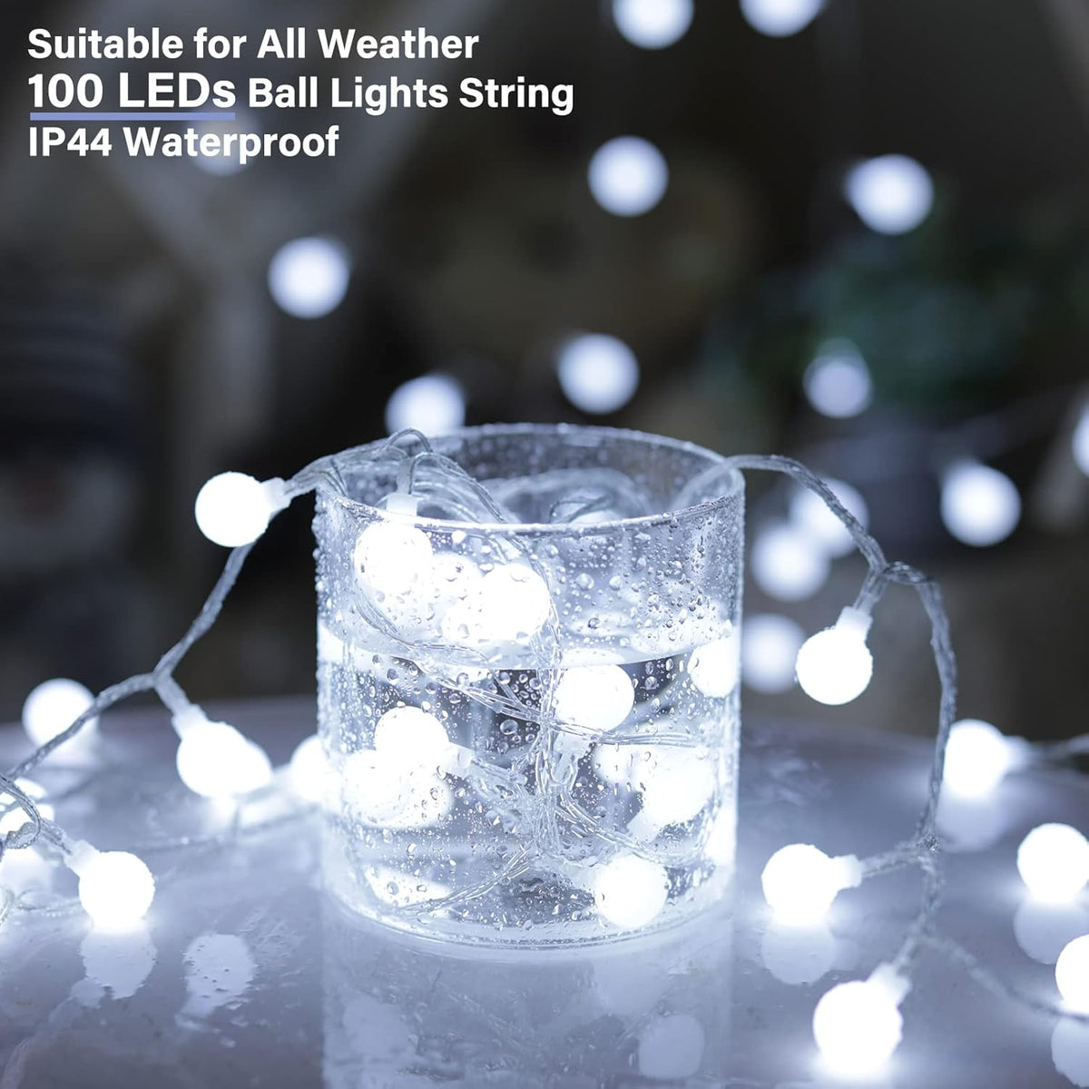 Minetom 33 Feet 100 Led Globe Ball String Lights, Fairy String Lights Plug in with Remote