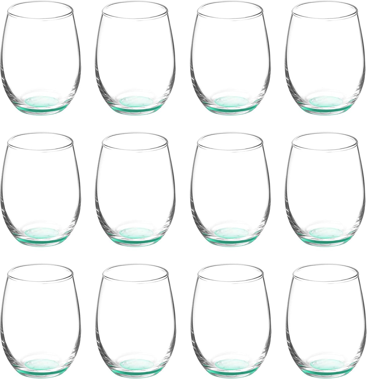 DISCOUNT PROMOS Stemless Wine Glasses by ARC 5.5 oz. Set of 12, Bulk Pack - Perfect for Hotel, Bar