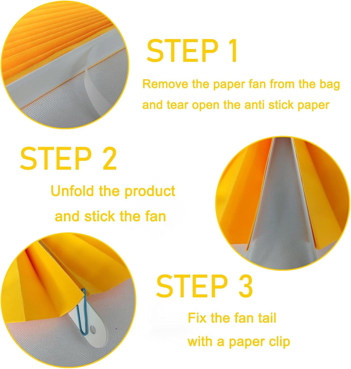 Yellow Birthday Decorations,DIY Yellow Paper Fans Hanging Decoration ,Party Supplies Party Fans