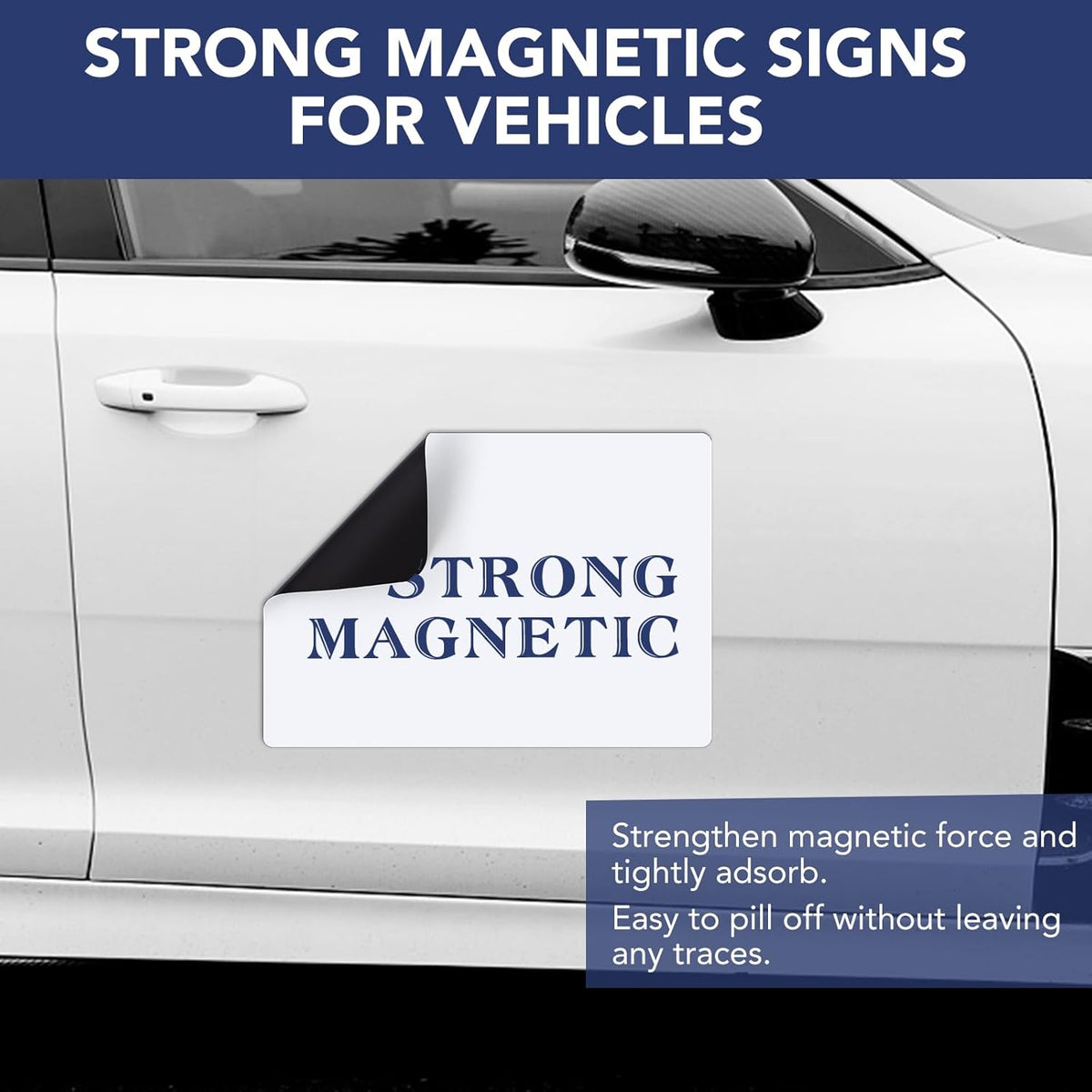 DIYMAG 4Pcs Blank Car Magnets,17x12 Inch Car Door Magnets Set Signs Rounded Corners Flexible