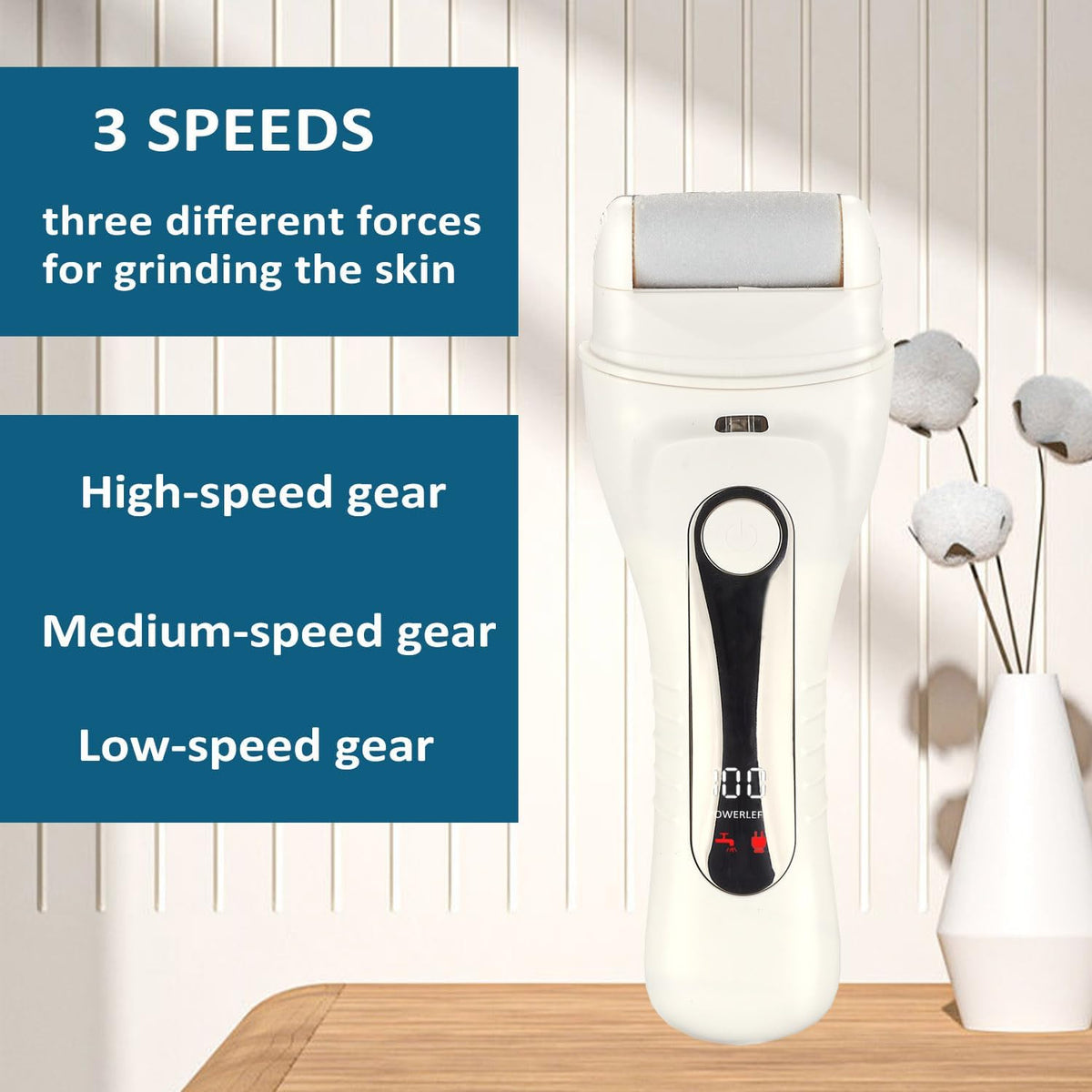 Electric Callus Remover for feet - FSA Eligible - Portable Rechargeable Electric Foot Files with 3