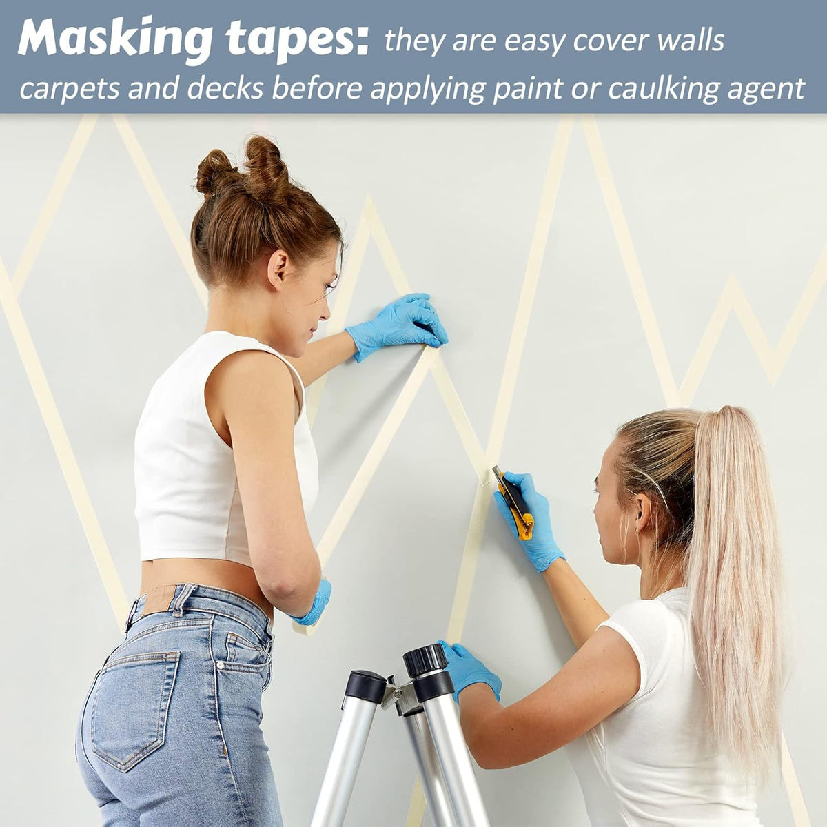 Masking Tape Bulk General Purpose Masking Painting Tape 55 Yards for Painting Home Office School