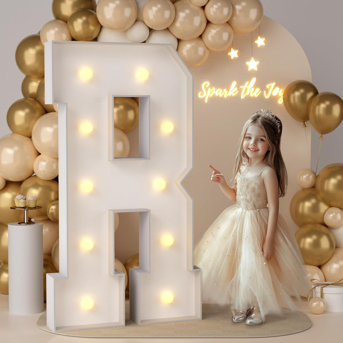 JoyMuse 4FT Marquee Light Up Letters,Large Marquee Letters 4 Feet Tall for Marry Me Proposal
