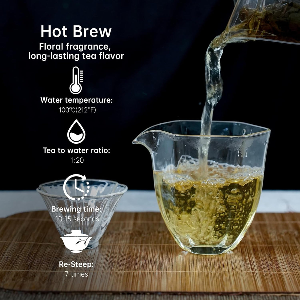 iTeaworld Jasmine Oolong Loose Leaf Tea, Fujian Anxi Tieguanyin Whole Leaf, Natural Jasmine Aroma
