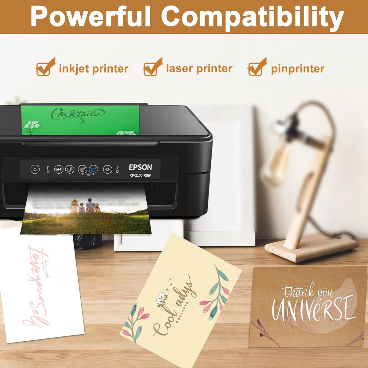 28 Sheets Brown Cardstock 8.5 x 11 Printer Paper, 92lb Heavyweight Paper Card Stock for Greeting