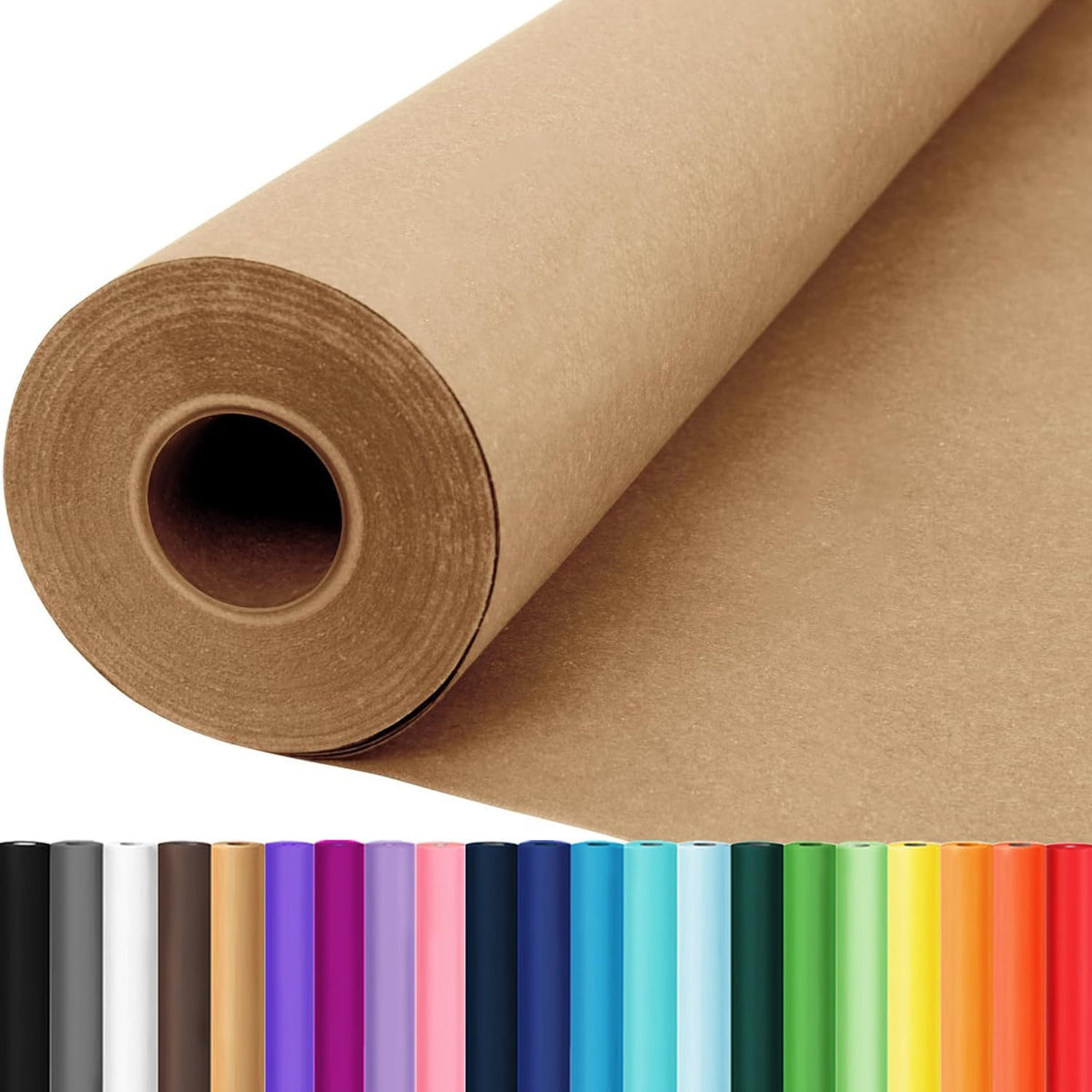 18"x3600" (300') Brown Craft Paper Roll, Bulletin Board Banner Construction Kraft Paper, Eid