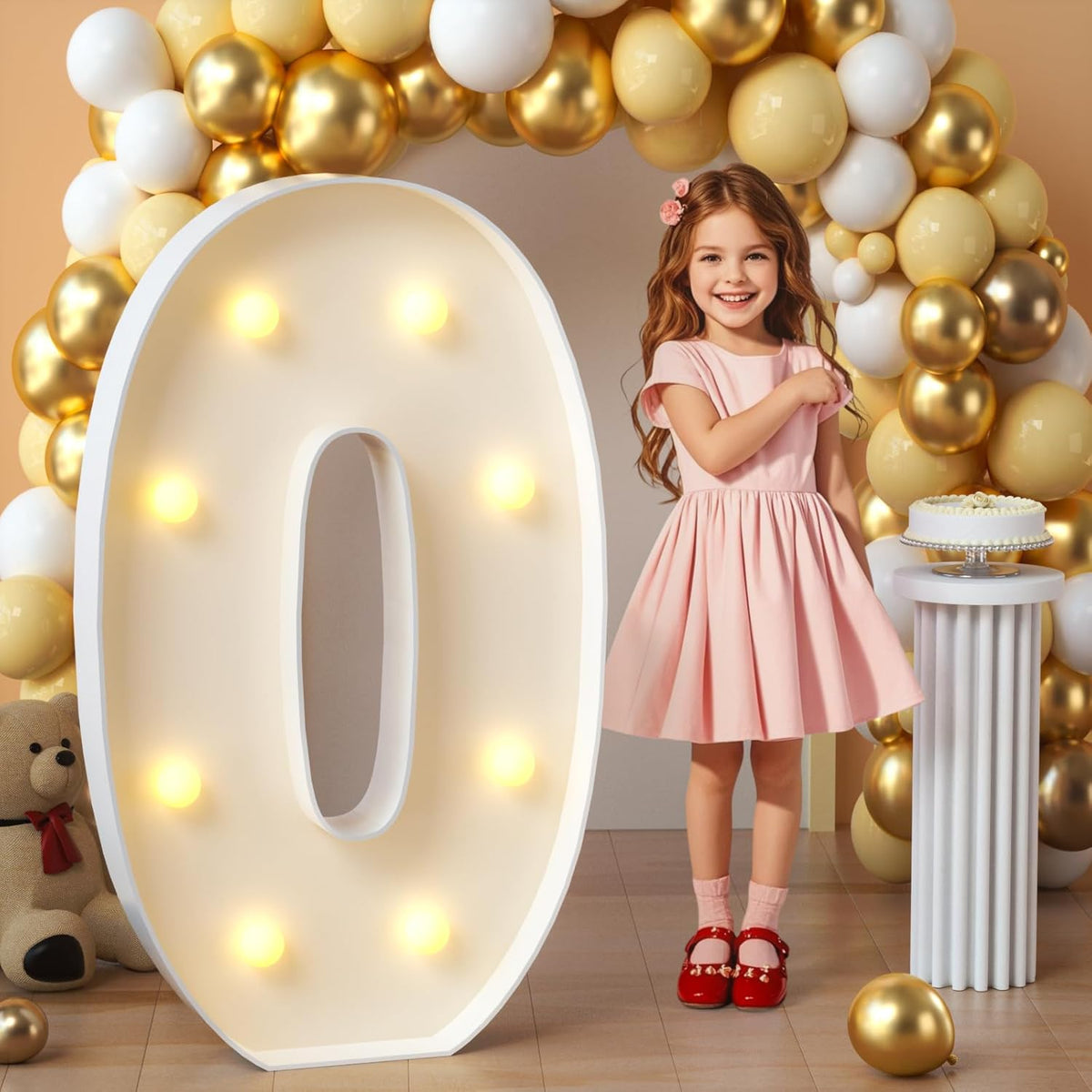 imprsv Marquee Light Up Letters, 3FT Mosaic Letters with Light for Baby Shower Graduation Party